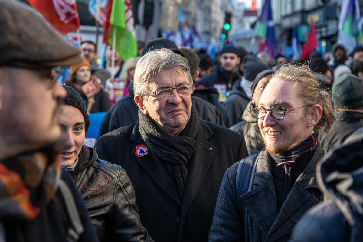 Jean-Luc Mélenchon, leader de La France insoumise (foto Ansa)