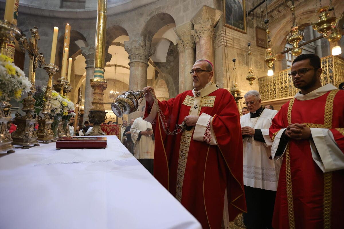 Il patriarca Latino di Gerusalemme, cardinale Pierbattista Pizzaballa, 10 gennaio 2023 (Ansa)