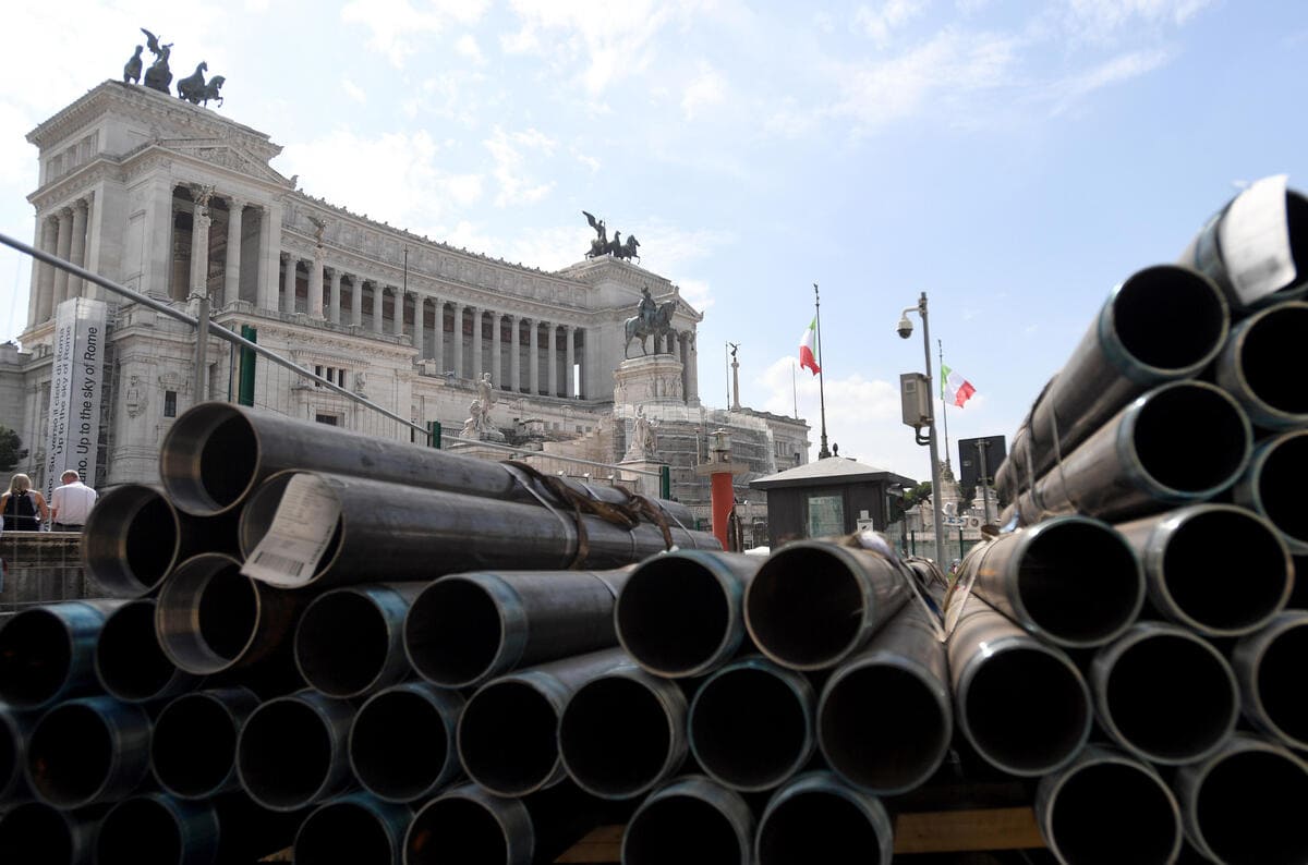 Roma Piazza Venezia Lavori