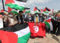 Dimostrazione pro Hamas a Tunisi, Tunisia (Ansa)