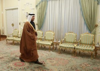 Sheikh Mohammed bin Abdulrahman Al-Thani in visita a Theran, 2020 (Ansa)