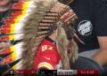 L’immagine del piccolo tifoso dei Kansas City Chiefs Holden Armenta diffusa dalla Cbs