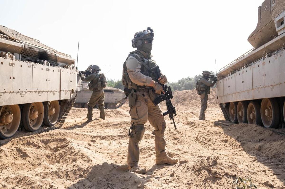Esercito israeliano presso la Striscia di Gaza, 2 novembre 2023 (Ansa)