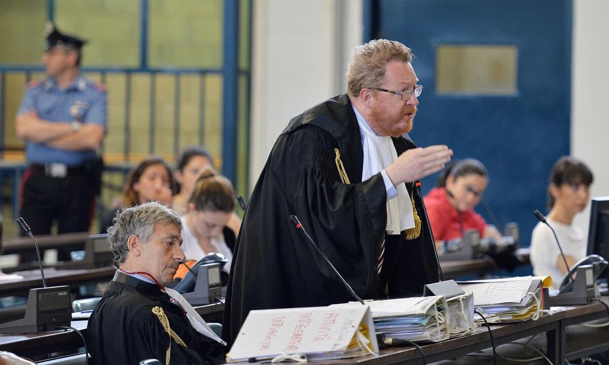 Andrea Padalino ai tempi del processo per gli attivisti No Tav, Torino, 6 giugno 2014 (Ansa)