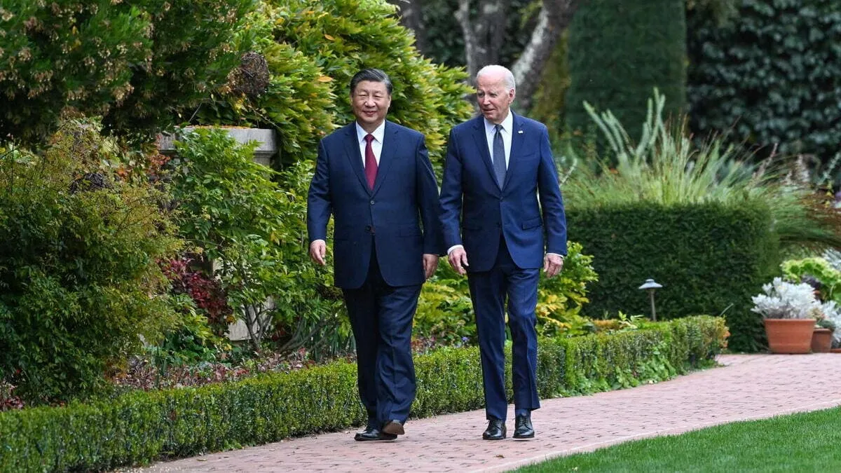 Il presidente della Cina, Xi Jinping, durante il vertice a San Francisco con Joe Biden