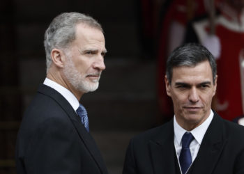 Il re di Spagna Felipe VI con il primo ministro Pedro Sánchez