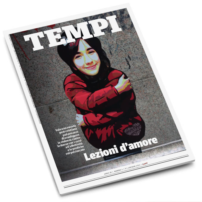 La copertina del numero di gennaio 2024 di Tempi, dedicata al caso Cecchettin e ai corsi all’affettività proposti come rimedio alla violenza sulle donne