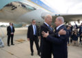 Il presidente americano Joe Biden accolto a Tel Aviv dal premier israeliano Benjamin Netanyahu dopo l’attacco di Hamas,18 ottobre 2023