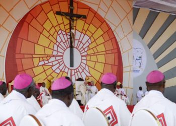 Papa Francesco durante la visita in Congo del febbraio 2023