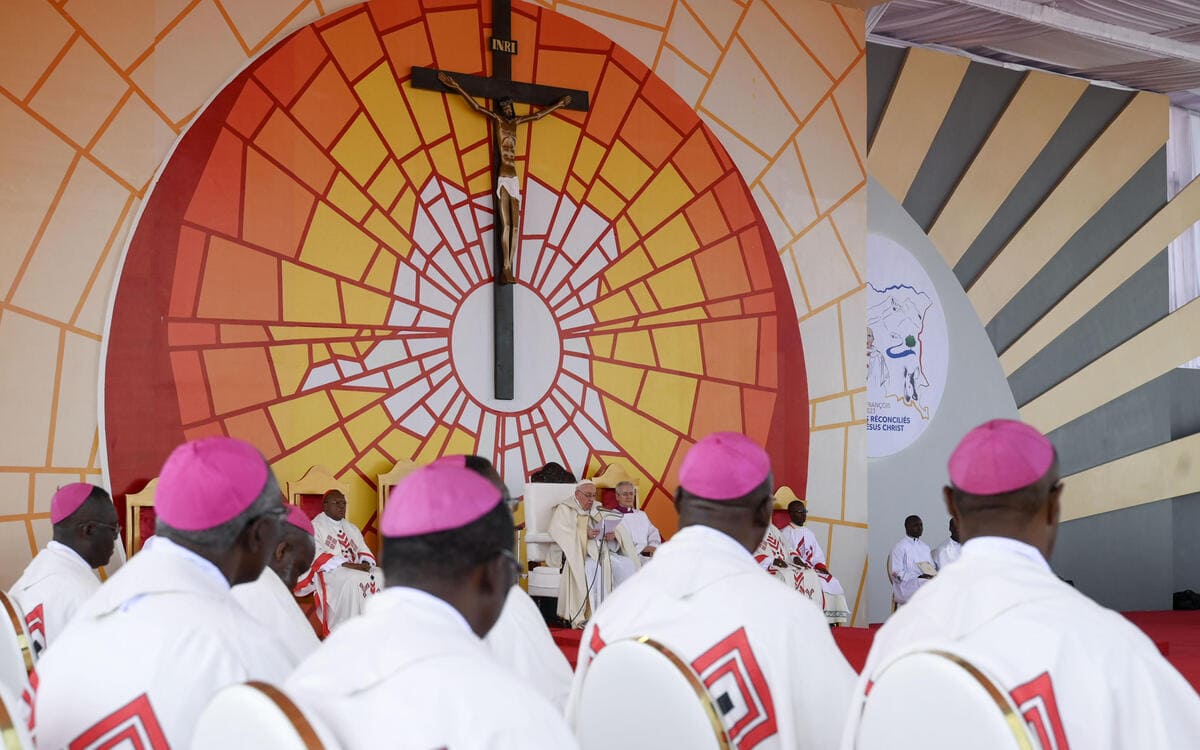 Papa Francesco durante la visita in Congo del febbraio 2023