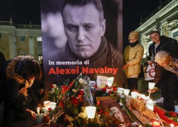 Manifestazione a Roma in memoria di Aleksej Navalny, ucciso in Russia