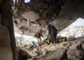 Case distrutte a Rafah, sud della Striscia di Gaza, 10 febbraio 2024 (Ansa)