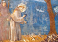 Particolare della predica agli uccelli dalle storie di san Francesco di Giotto