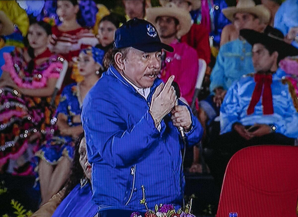 Il presidente del Nicaragua Daniel Ortega, 19 luglio 2022 (Ansa)