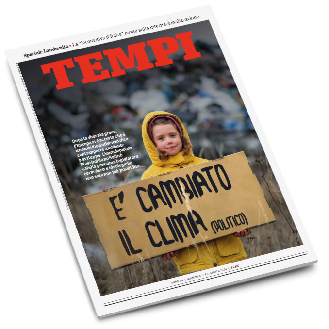 La copertina del numero di aprile 2024 di Tempi, dedicata al Green Deal in vista delle elezioni europee