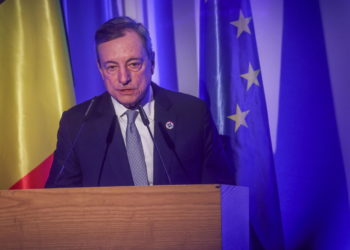 Mario Draghi, La Hulpe, Belgio, 16 aprile 2024 (Ansa)