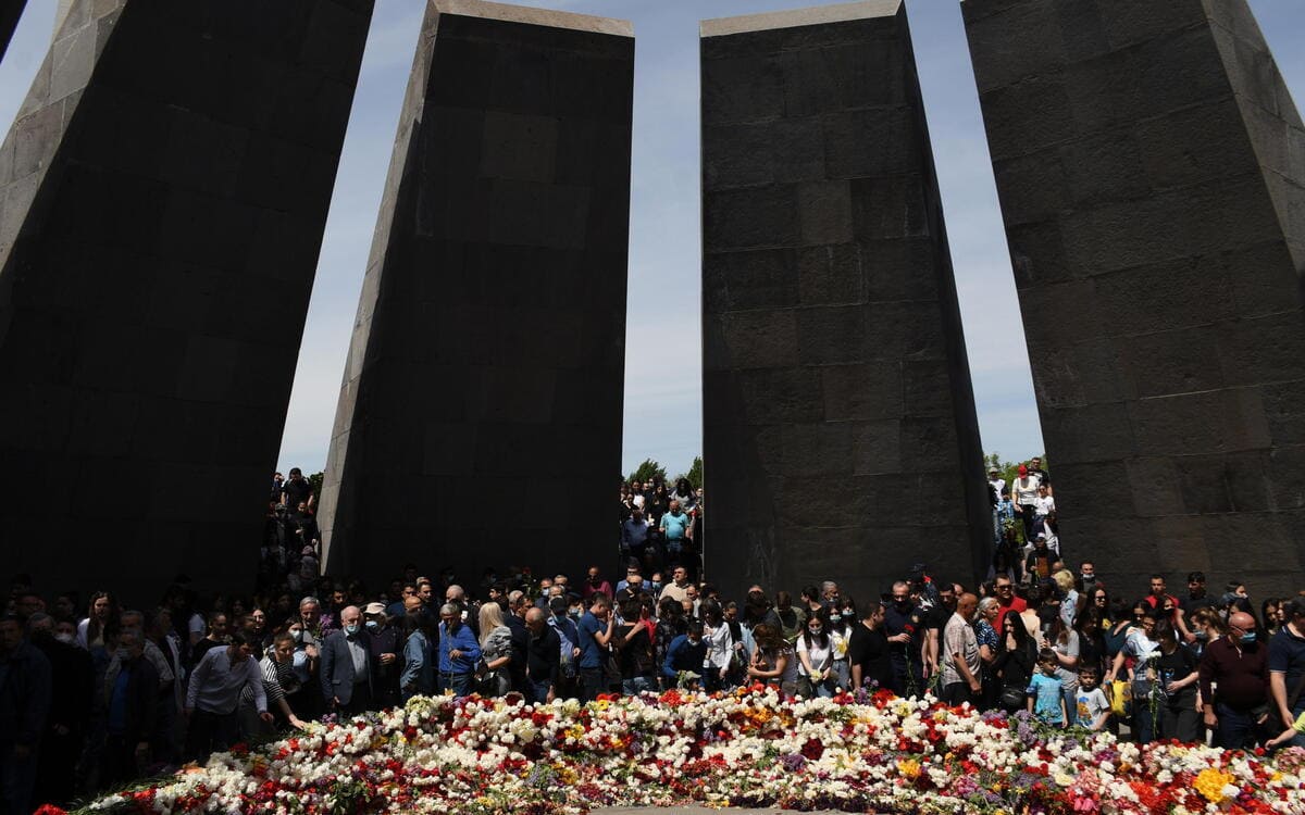 Commemorazione del genocidio armeno a Erevan, capitale dell'Armenia
