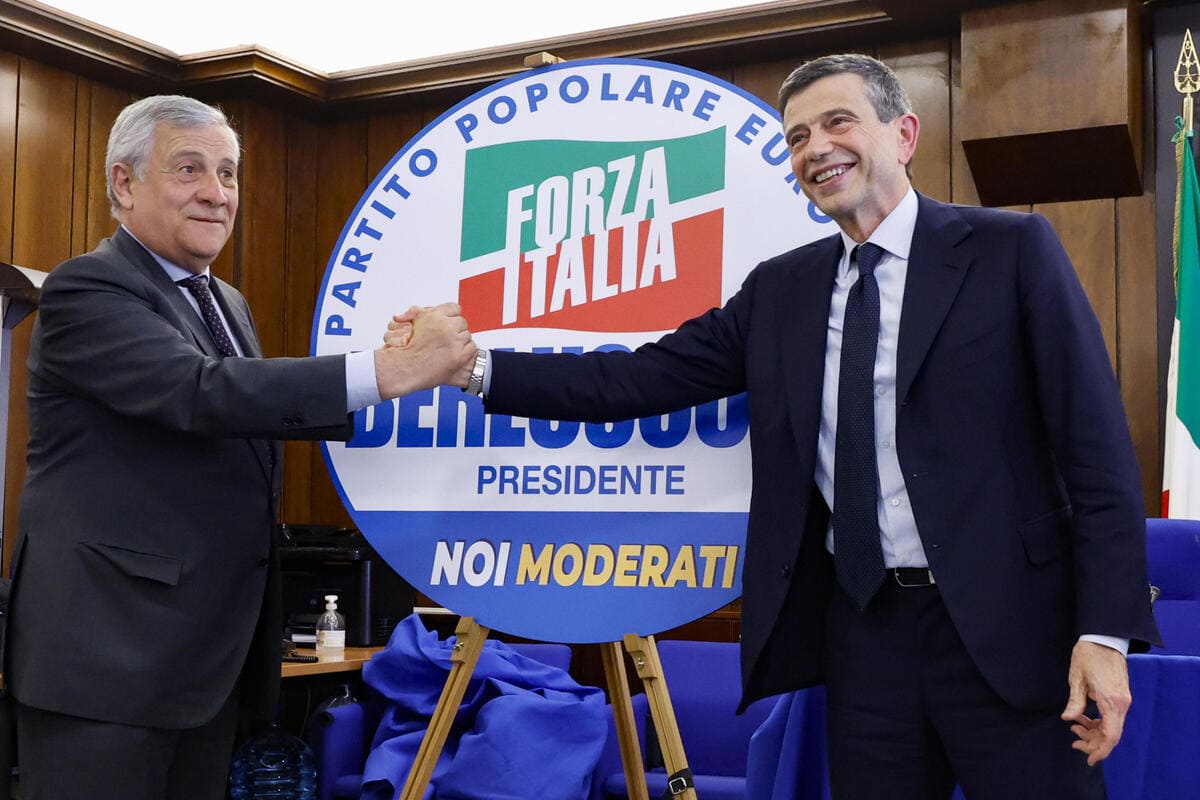 Antonio Tajani con Maurizio Lupi, Roma 9 aprile 2024 (Ansa)