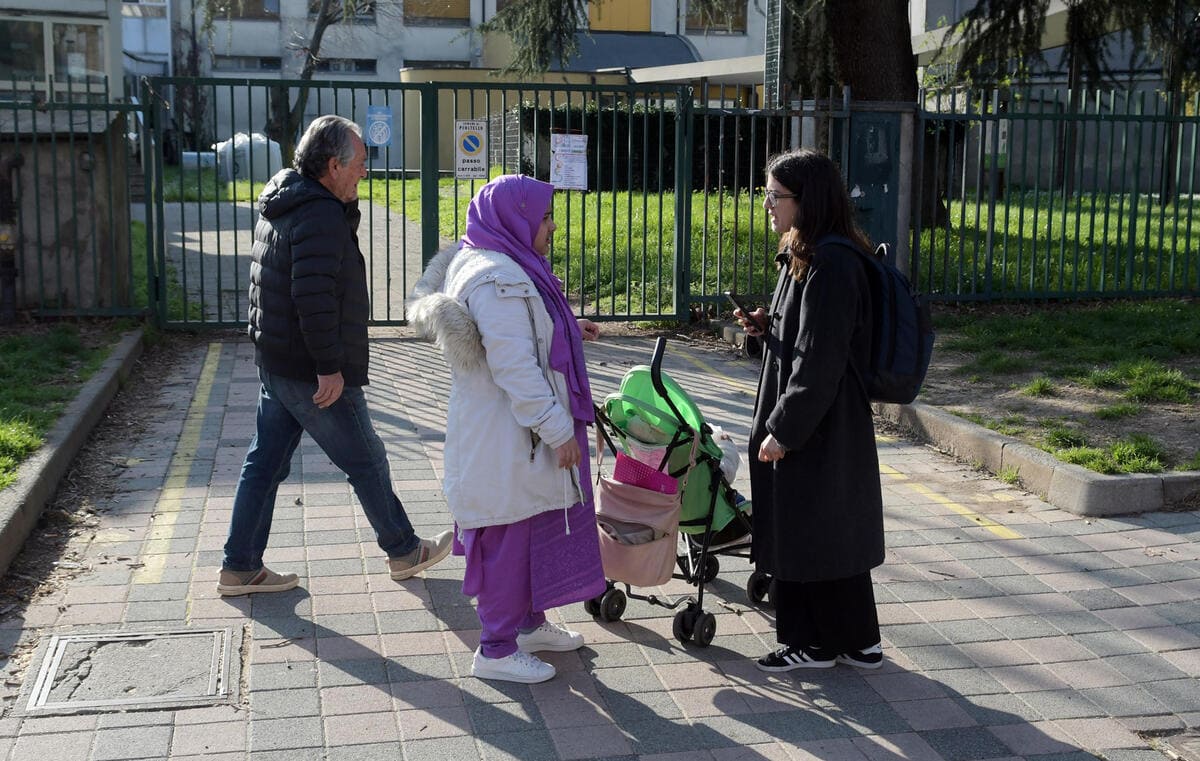 L'eltrata dell'Istituto Iqbal Masih di Pioltello. 18 Marzo 2024 (Ansa)