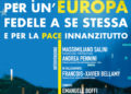 Volantino di invito all’incontro di Esserci, Tempi e Mimpegno sulle elezioni europee 2024 con Salini, Pennini, Bellamy