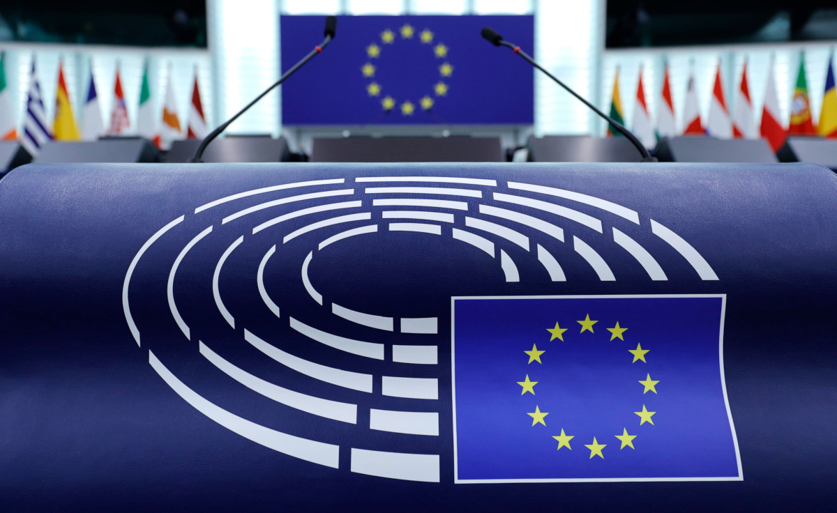 L’aula del Parlamento europeo a Strasburgo (foto Ansa)