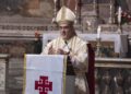 Il cardinale di Gerusalemme Pierbattista Pizzaballa, 1 maggio 2024 (Ansa)