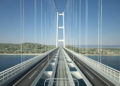 Un rendering del progetto del Ponte sullo Stretto di Messina