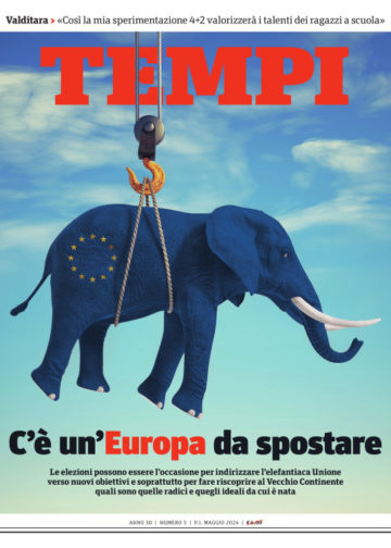 La copertina del numero di maggio 2024 di Tempi, dedicata alle elezioni europee