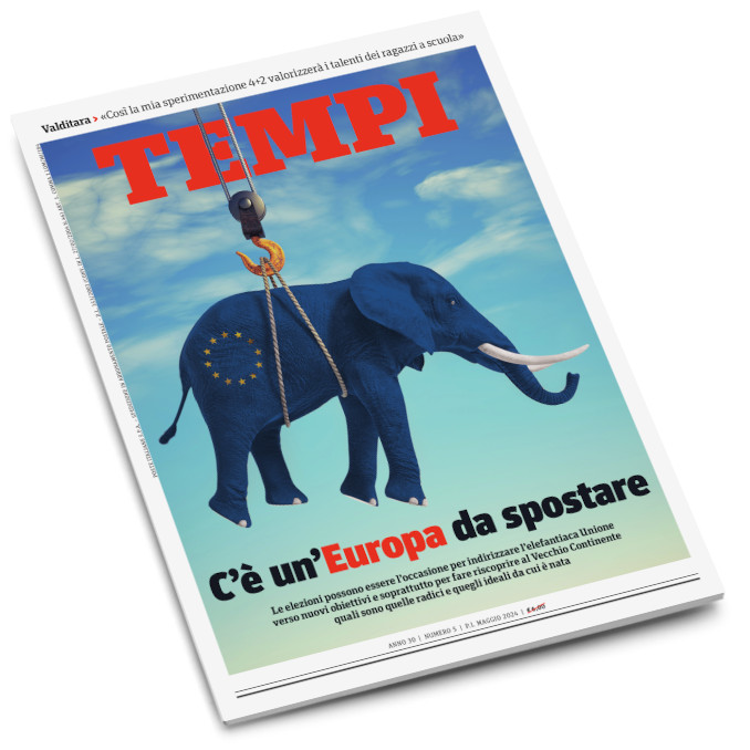 La copertina del numero di maggio 2024 di Tempi, dedicata alle elezioni europee