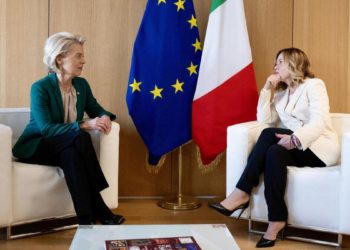 Il premier italiano Giorgia Meloni incontra il presidente della Commissione europea, Ursula von der Leyen