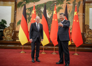 Il cancelliere tedesco Olaf Scholz a Pechino con il presidente cinese Xi Jinping
