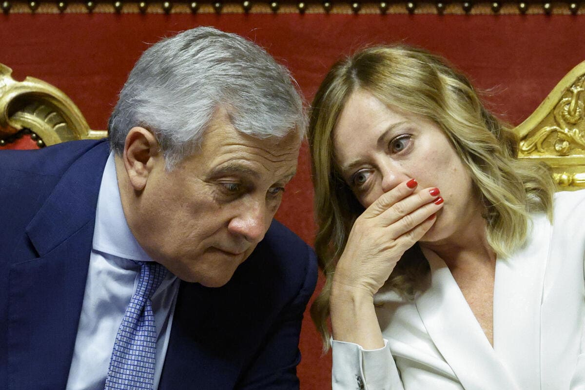 Antonio Tajani e Giorgia Meloni, 26 giugno 2024 (Ansa)