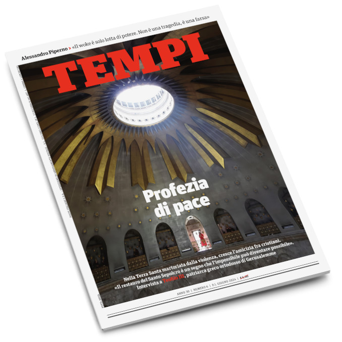 La copertina del numero di giugno 2024 di Tempi, dedicata alla profezia di pace di Teofilo III per la Terra Santa