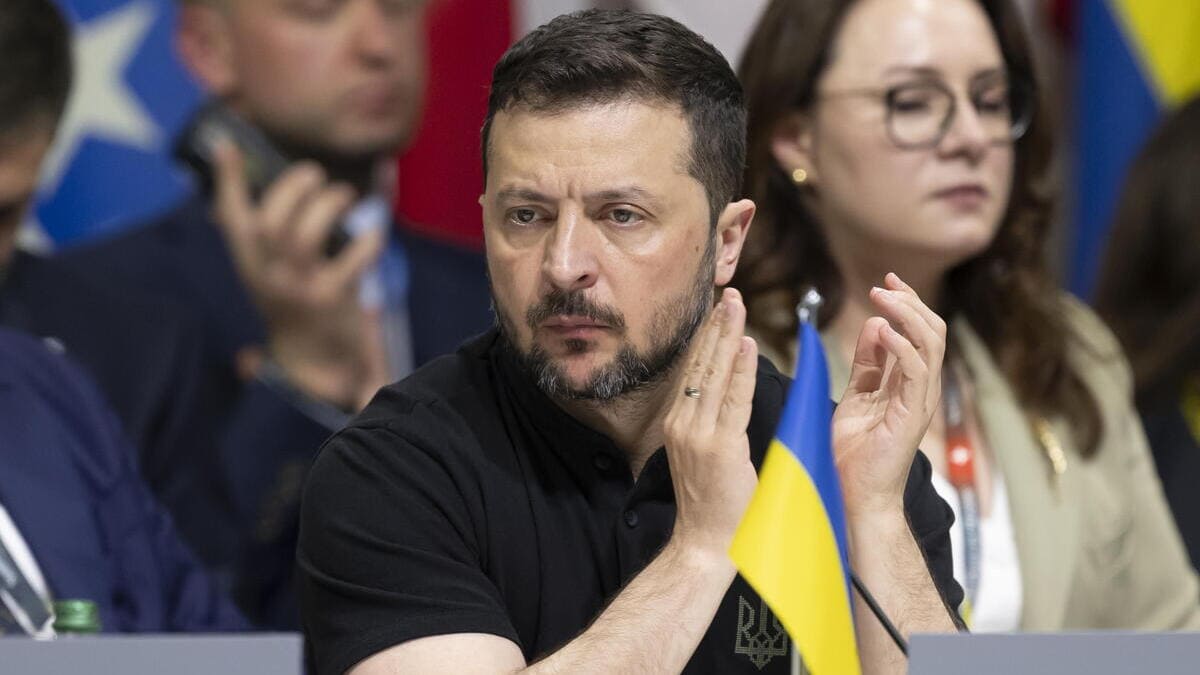 Volodymyr Zelensky al summit per la pace in Ucraina