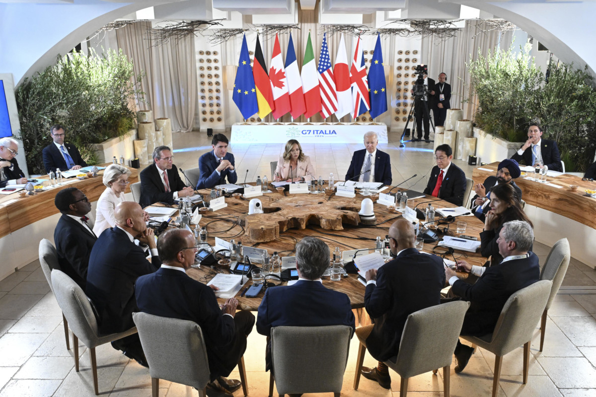 I leader del G7 riuniti a Borgo Egnazia, Brindisi, 13 giugno 2024