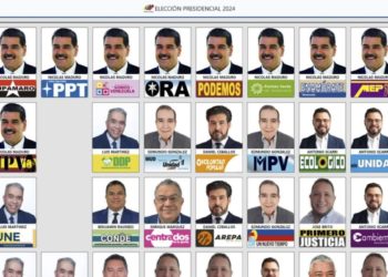 La scheda elettorale per le elezioni presidenziali in Venezuela