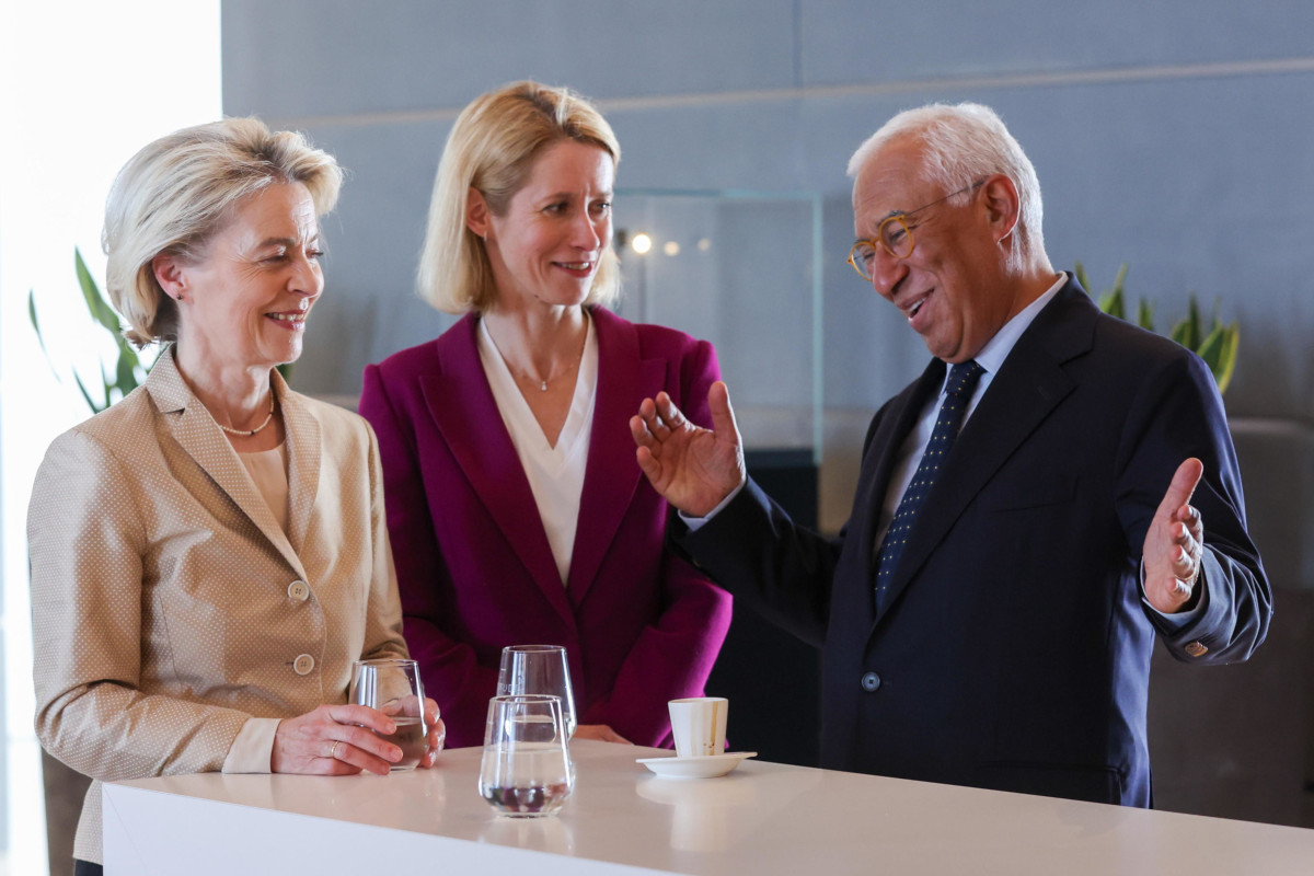 I prescelti dal Consiglio Ue per i “top jobs” dell’Unione: da sinistra, la tedesca Ursula von der Leyen, confermata presidente della Commissione, l’estone Kaja Kallas, prossimo Alto rappresentante per la politica estera, il portoghese Antonio Costa, scelto come presidente del Consiglio europeo