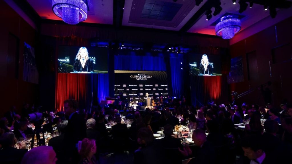 La presidente del Consiglio italiano Giorgia Meloni al Global Citizen Award, New York, 24 settembre 2024 (foto Filippo Attili)