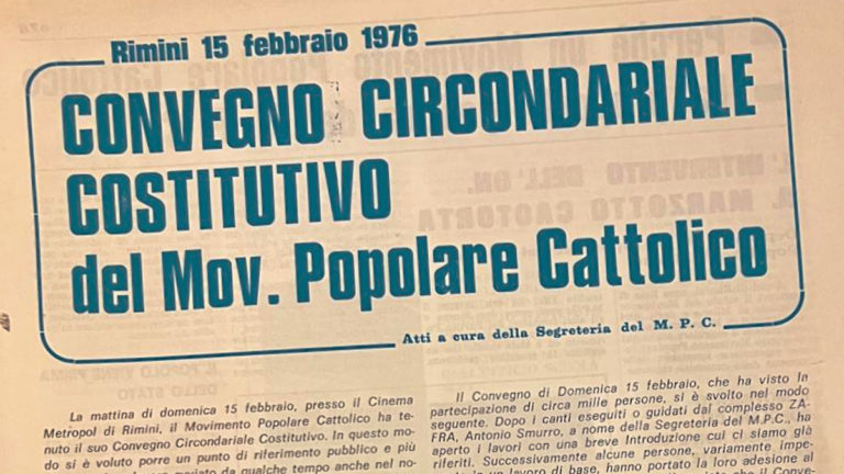 La nascita di Mpc a Rimini «perché la Chiesa non venga ridotta a fatto privato»
