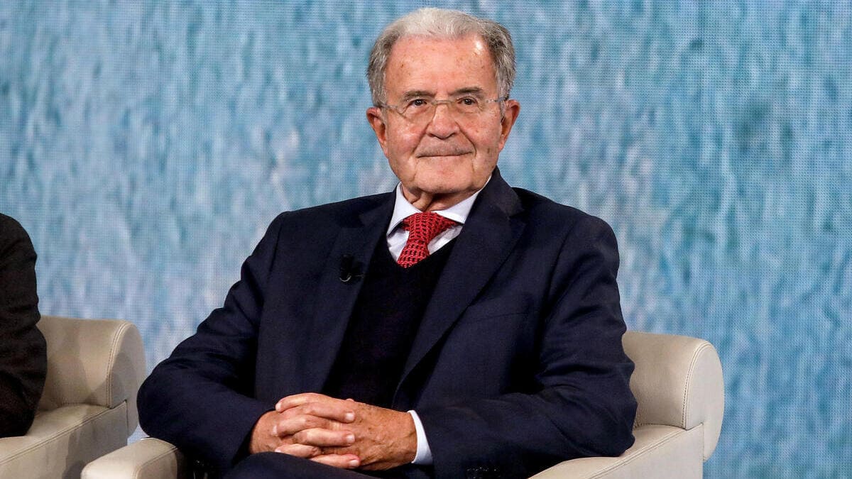 L'ex premier Romano Prodi, ospite alla trasmissione 