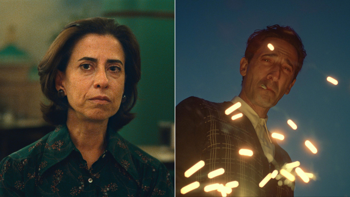 Fernanda Torres in “Io sono ancora qui”, Adrien Brody in “The Brutalist”