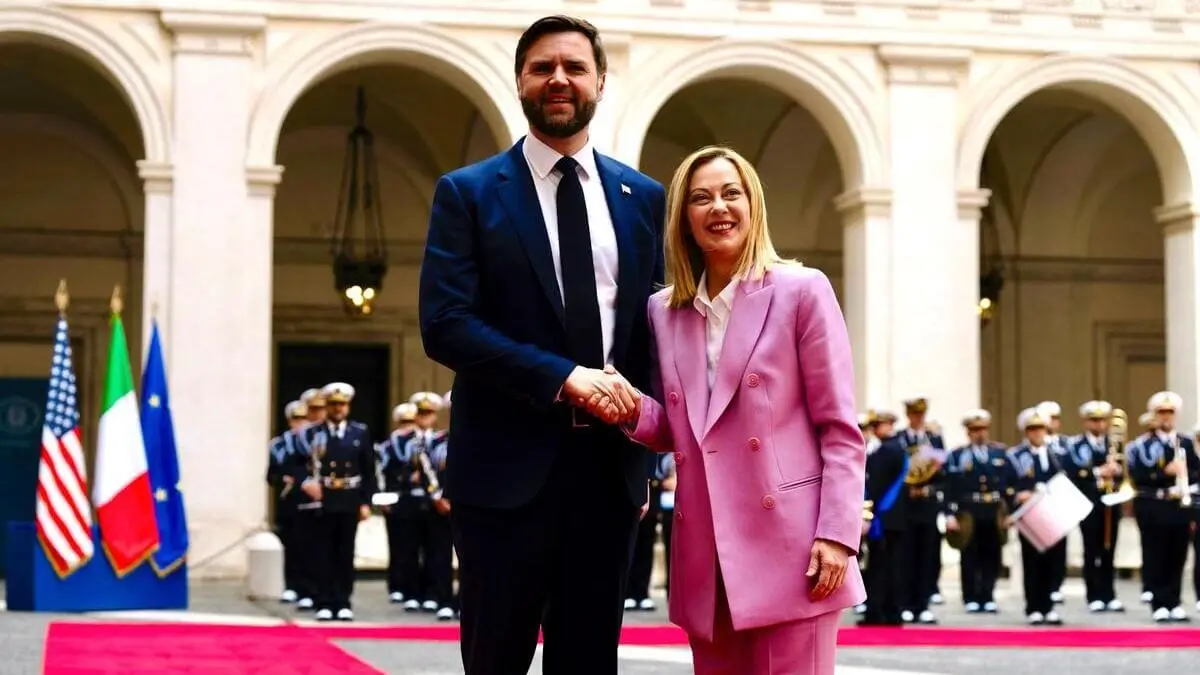 Giorgia Meloni incontra J.D. Vance a Roma