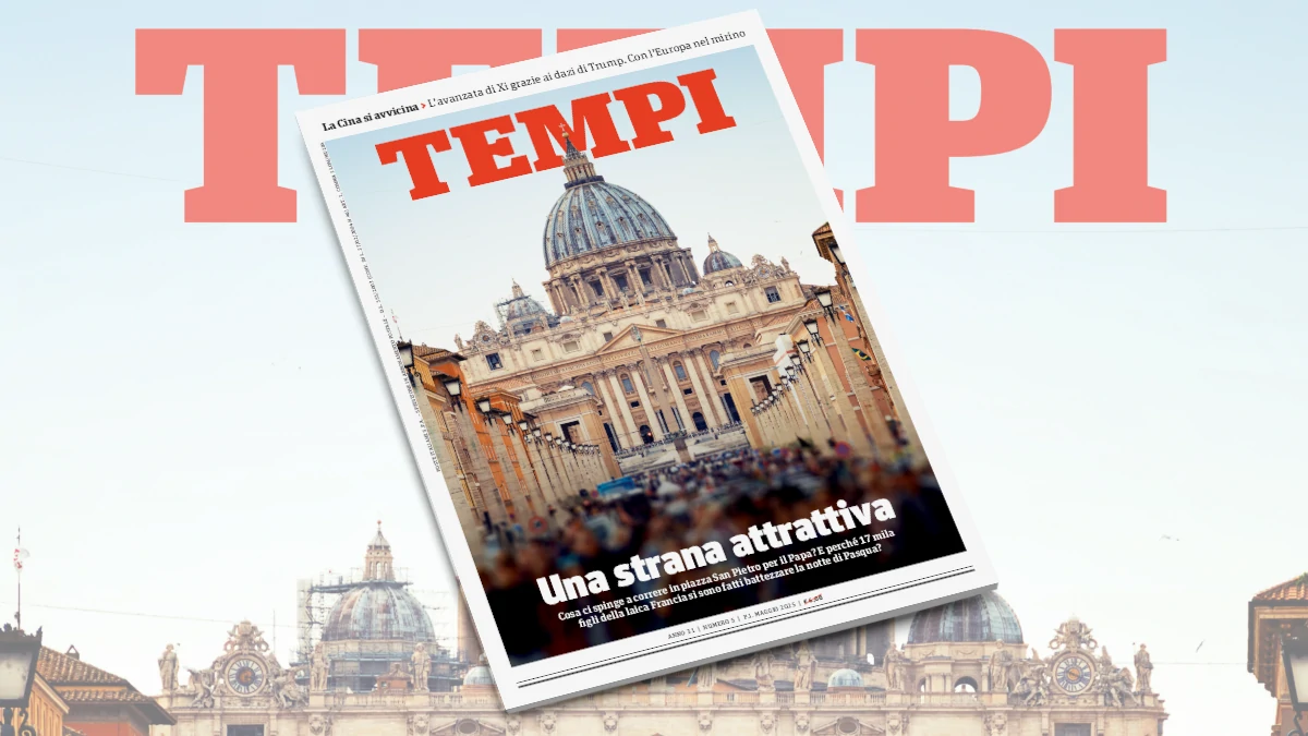 La copertina del numero di maggio 2025 di Tempi, dedicata alla morte di papa Francesco