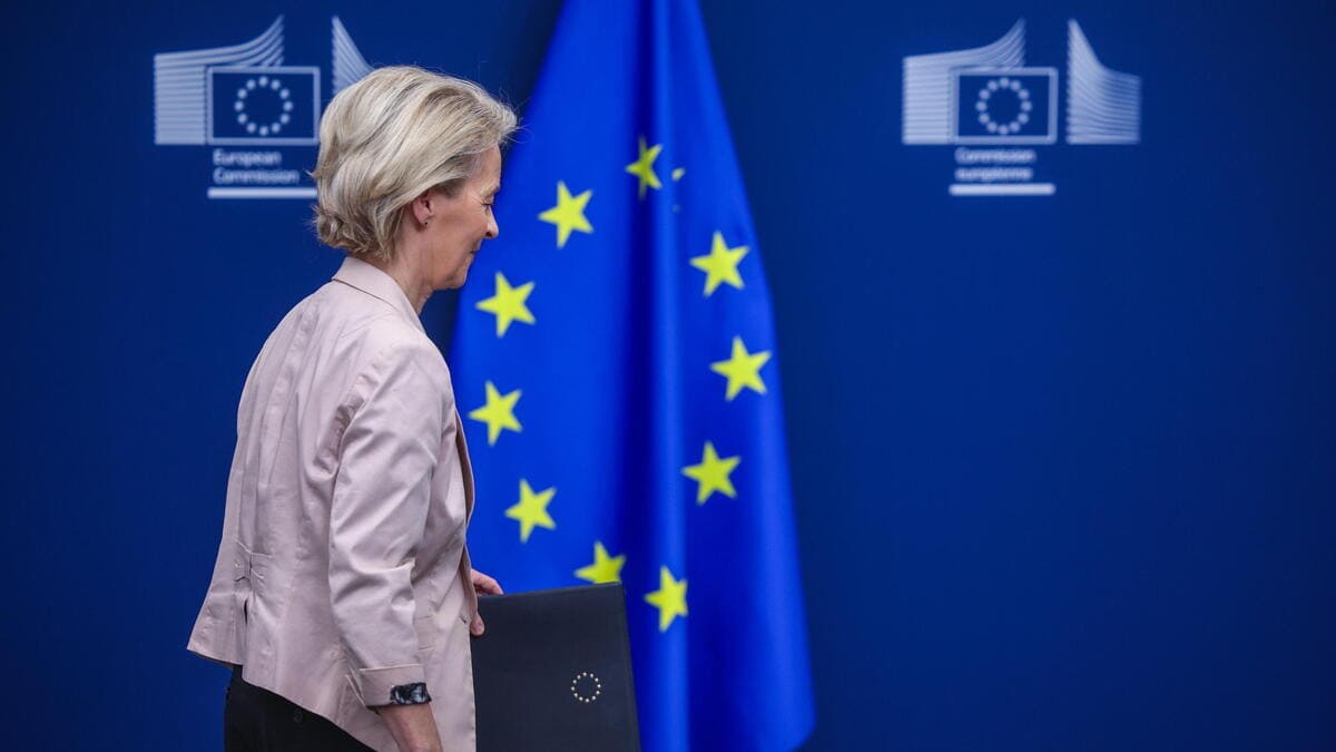 La presidente della Commissione europea Ursula Von der Leyen (foto Ansa)