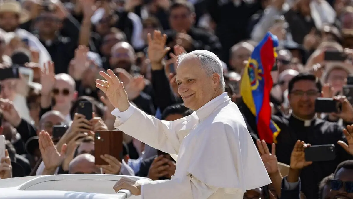 Papa Leone XIV, Piazza San Pietro, Vaticano, 18 maggio 2025 (Foto Ansa)