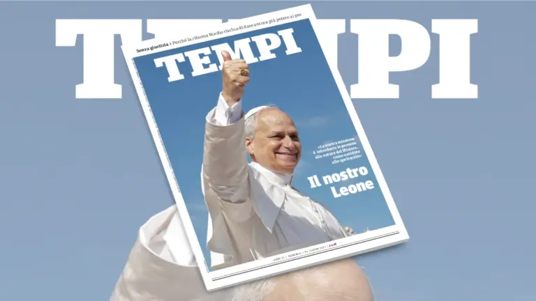 La copertina del numero di giugno 2025 di Tempi, dedicata a papa Leone XIV