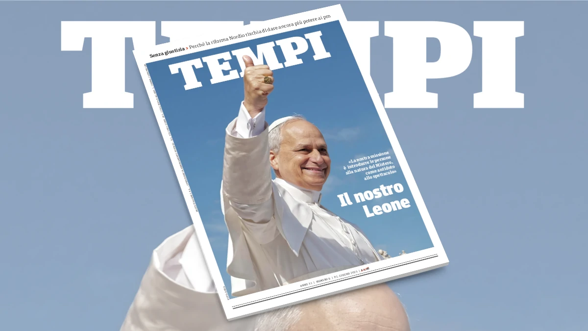 La copertina del numero di giugno 2025 di Tempi, dedicata a papa Leone XIV