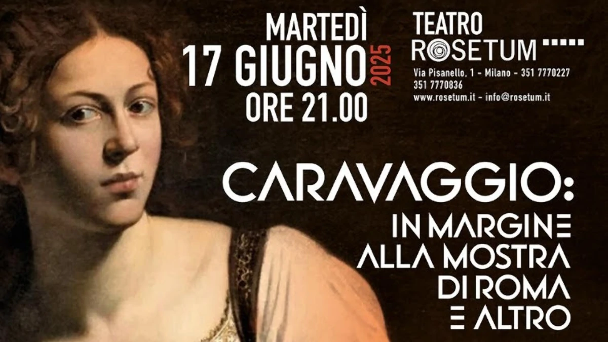 Locandina dell’incontro dell’Associazione Esserci su Caravaggio con Marco Bona Castellotti e Filippo Piazza