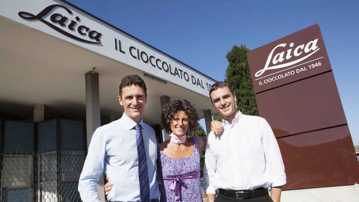 Da sinistra, Andrea, Lucia e Fabio Saini, amministratori delegati di Laica Spa