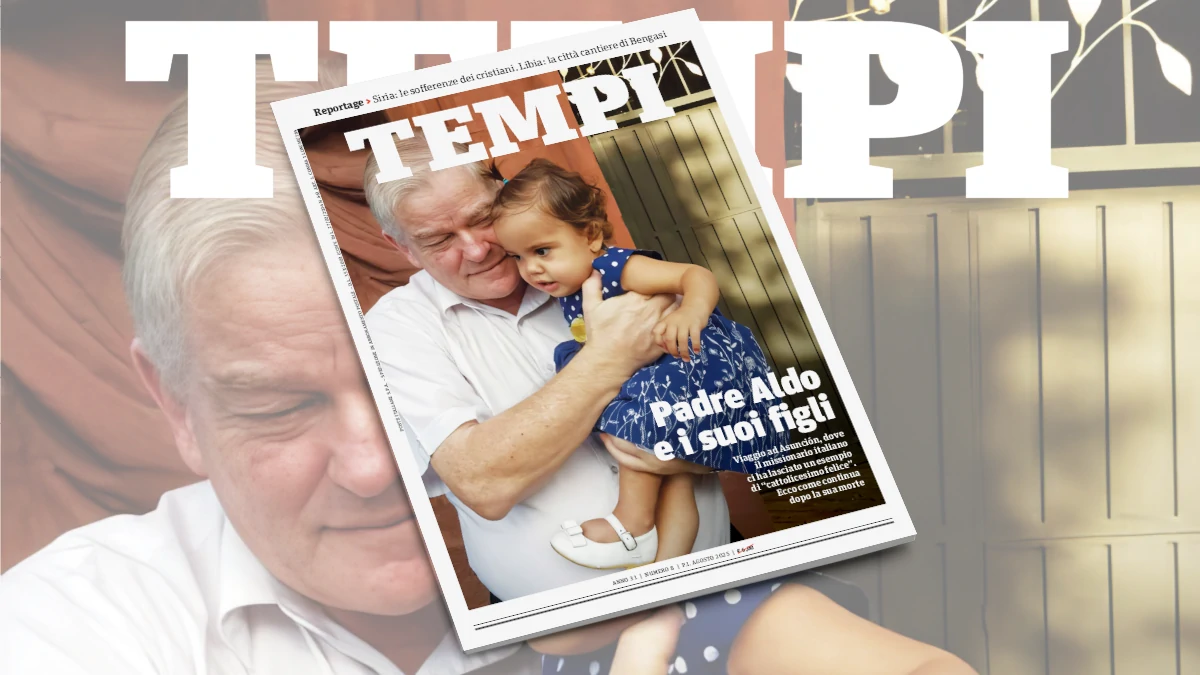 La copertina del numero di agosto 2025 di Tempi, dedicata al reportage di Emanuele Boffi in Paraguay nella missione di padre Aldo Trento